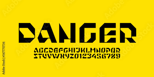 Abstract hi tech techno alphabet font, for your future digital design logo or brand name or game, vector illustration 10EPS