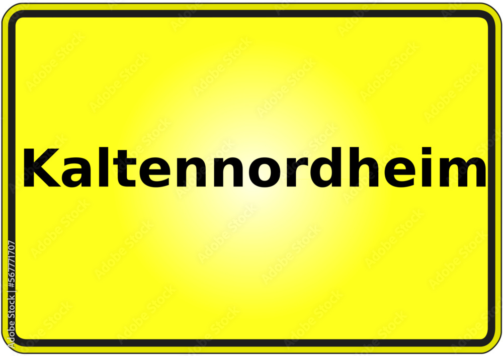Ortseingangsschild Deutschland Stadt Kaltennordheim Ortseingangsschild Deutschland Stadt Kaltennordheim