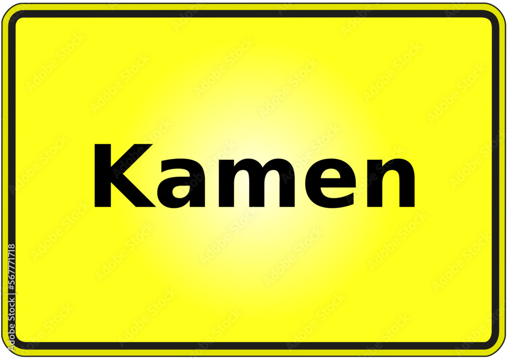 Ortseingangsschild Deutschland Stadt Kamen Ortseingangsschild Deutschland Stadt Kamen