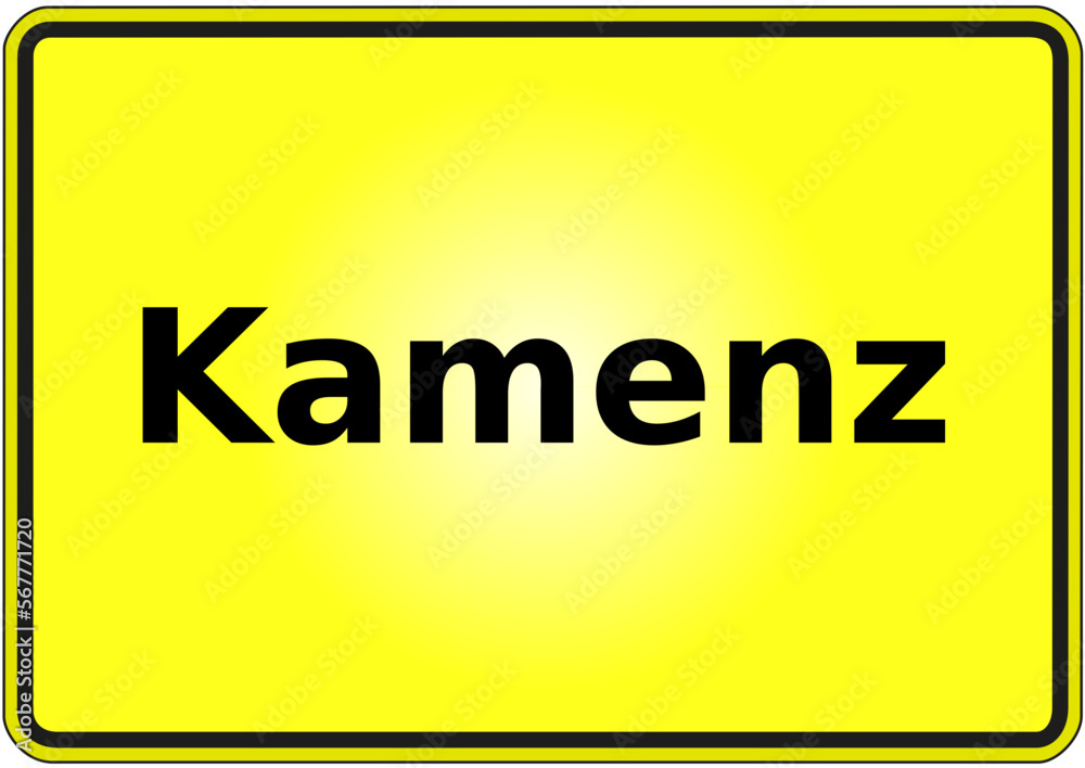 Ortseingangsschild Deutschland Stadt Kamenz Ortseingangsschild Deutschland Stadt Kamenz
