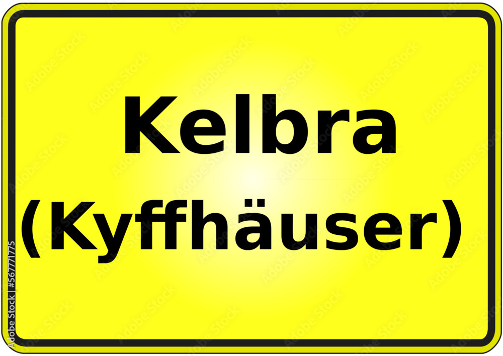 Ortseingangsschild Deutschland Stadt elbra (Kyffhäuser) Ortseingangsschild Deutschland Stadt elbra (Kyffhäuser)