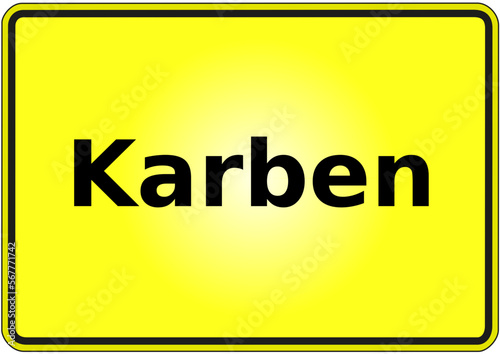 Ortseingangsschild Deutschland Stadt Karben
