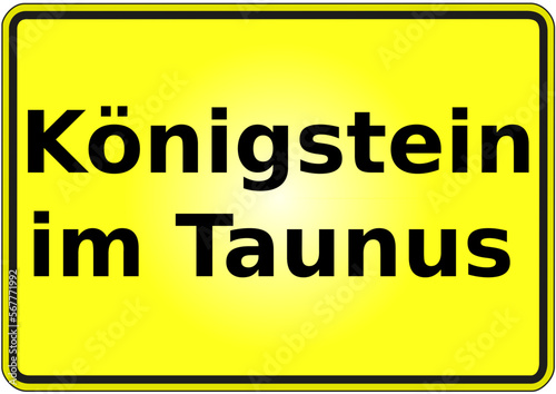 Ortseingangsschild Deutschland Stadt Königstein im Taunus