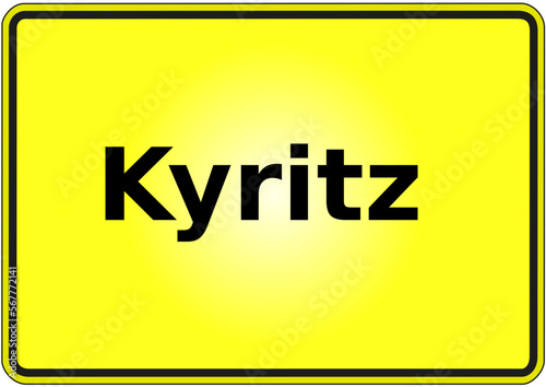 Ortseingangsschild Deutschland Stadt Kyritz