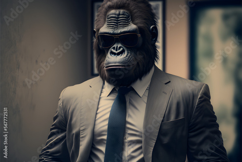 Gorilla in a suit, generative ai