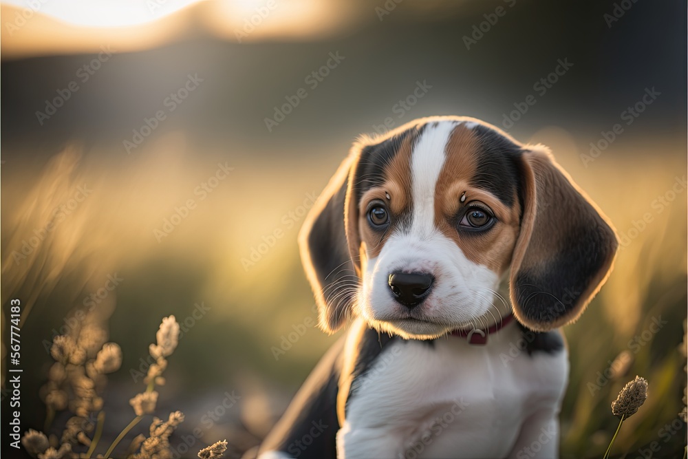 Beagle Puppy Portrait