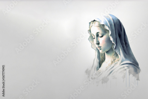 Holy virgin Mary banner, Religion, Mary, Saint Mary, Generative Ai