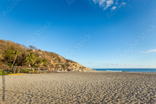 Beautiful Ventanilla beach in Mexico