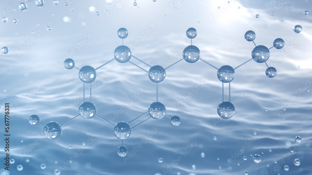 paracetamol molecular structure, 3d model molecule, acetaminophen