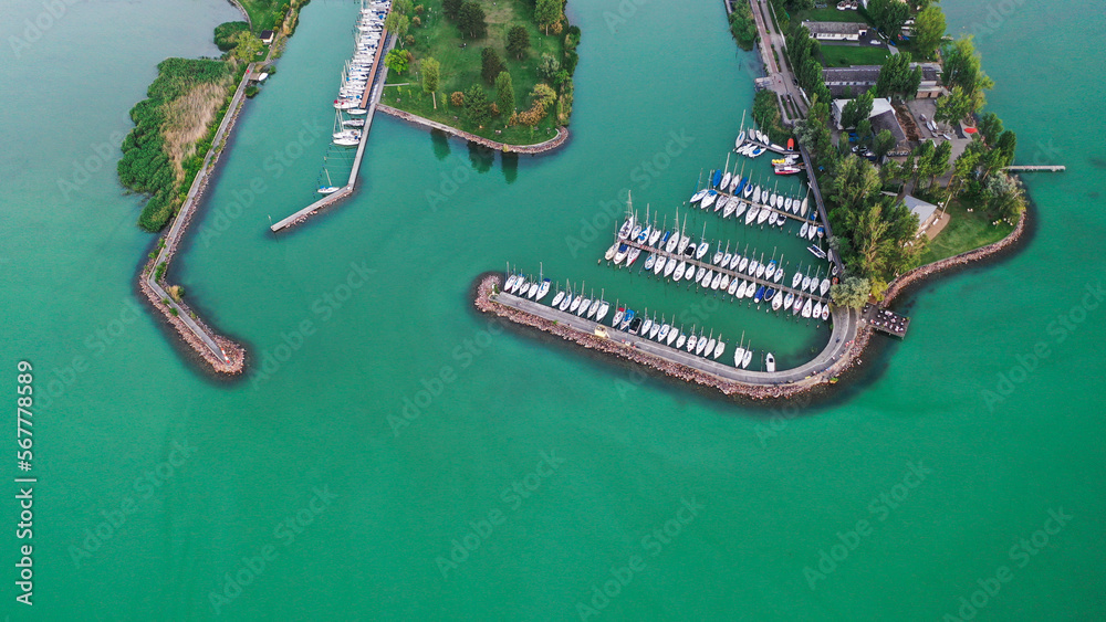 sailboat harbor at Balaton