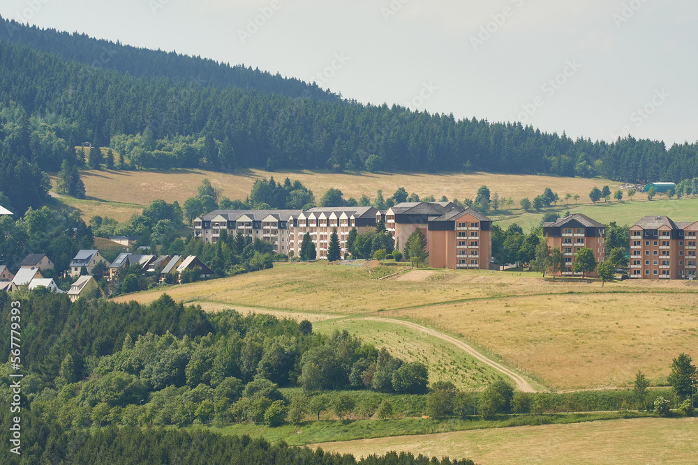 Blick auf den Luftkurort Oberwiesenthal
