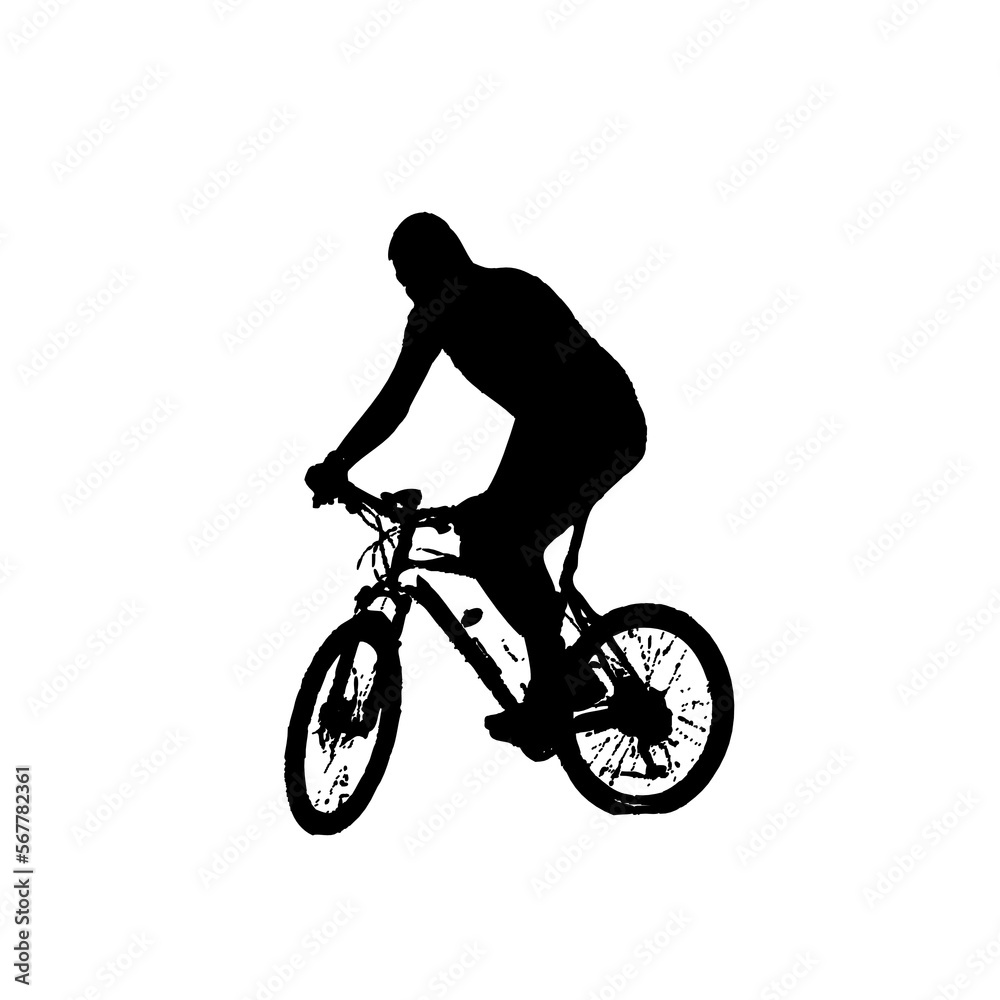 silhouette of person riding bicycle with transparent background silhouette of person riding bicycle with transparent background
