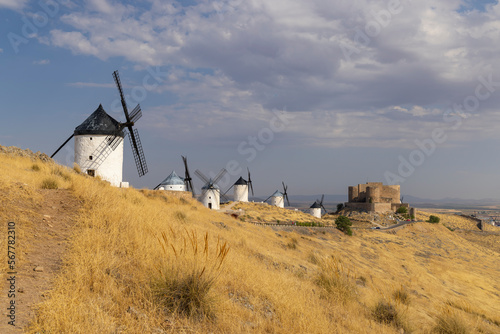 windmills and castle of Consuegra, Castilla La Mancha, Spain