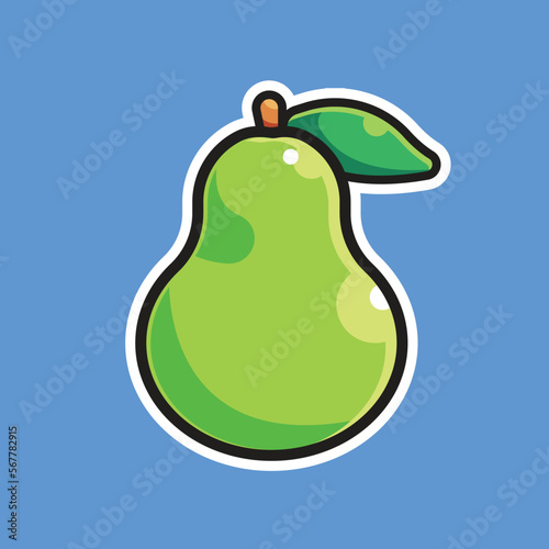 pears icon vector illustration with flat cartoon style