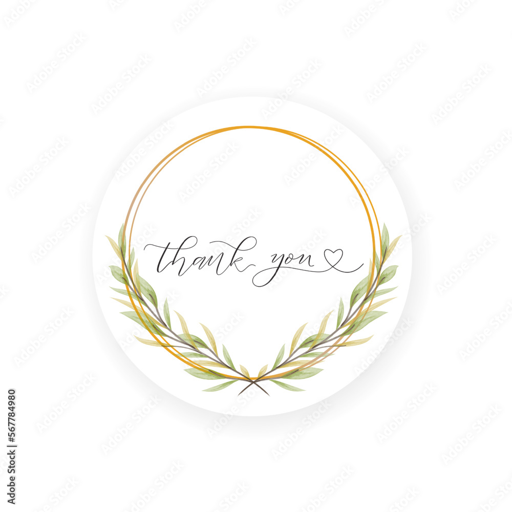 Vector Calligraphy Thank You Hand Lettering