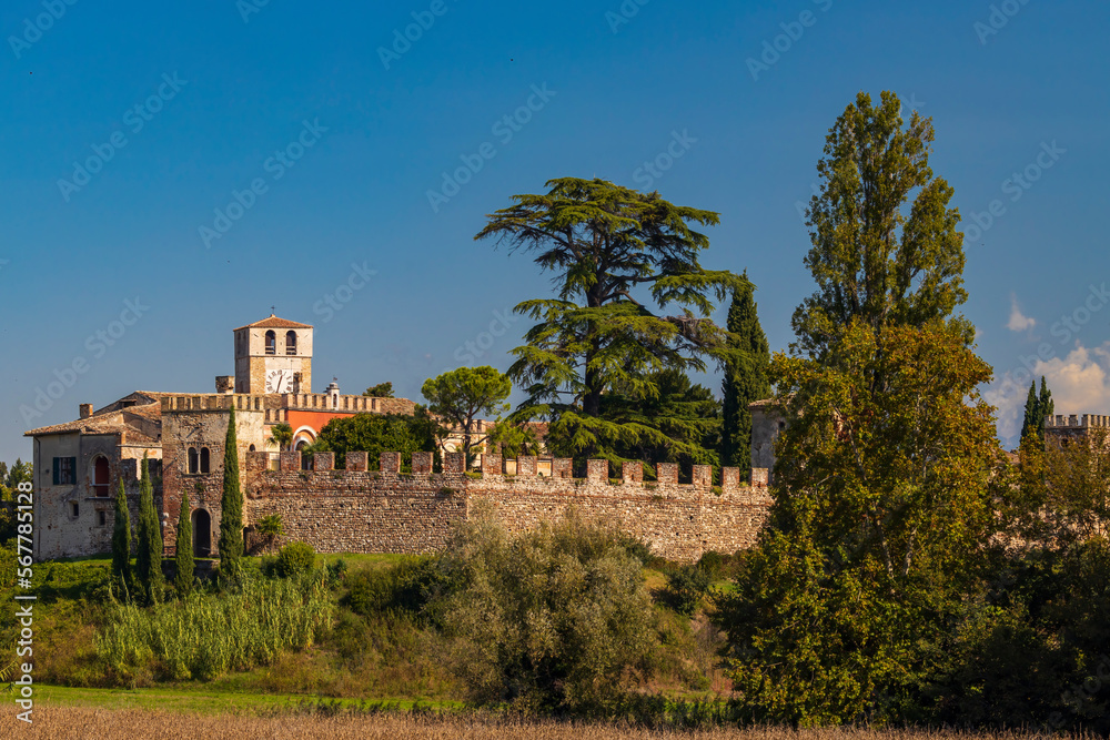 Castello di Castellaro Lagusello, UNESCO site,  Lombardy region, Italy