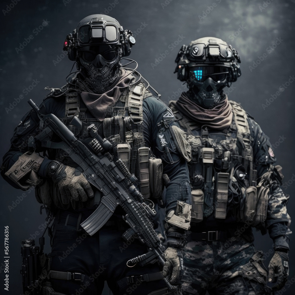 ai generated image of special force military ai generated image of special force military