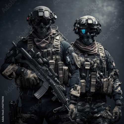 ai generated image of special force military