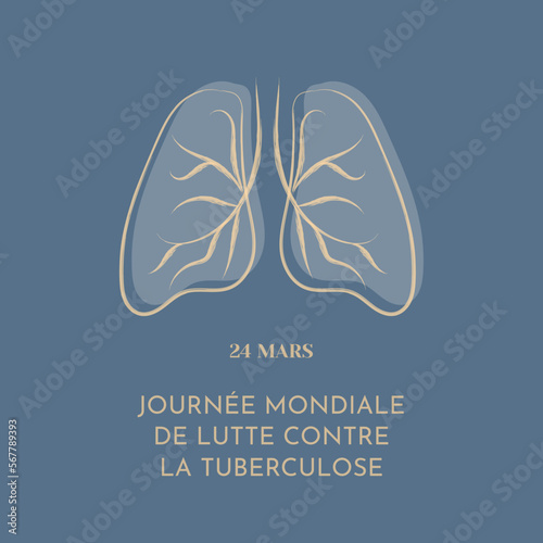 Illustration pour la Journée mondiale de lutte contre la tuberculose photo