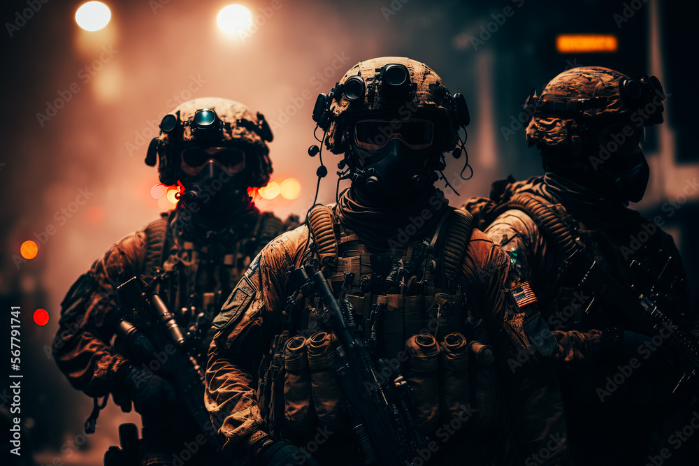 A group of highly trained and equipped special forces soldiers 2