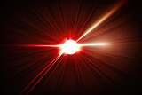 Closeup of Red Laserbeam with Lens Flare

