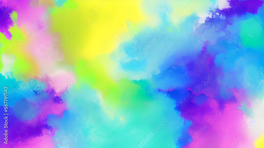 カラフルな水彩の絵の具のテクスチャ　壁紙Colorful watercolor paint texture wallpaper
