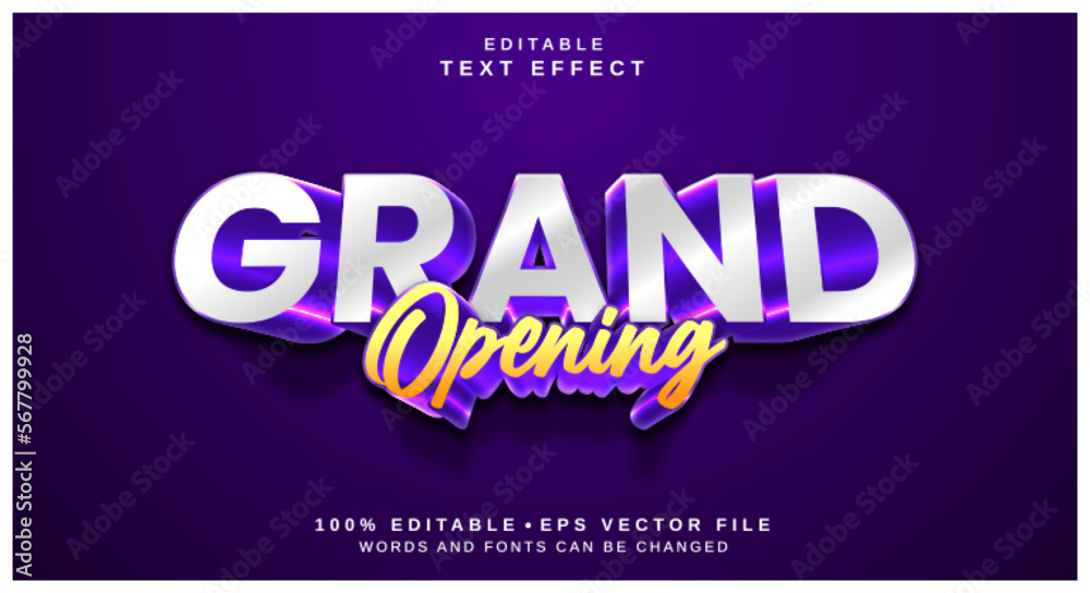 Editable text style effect - Grand Opening text style theme. Editable text style effect - Grand Opening text style theme.