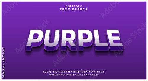 Editable text style effect - Purple text style theme.