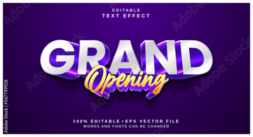 Editable text style effect - Grand Opening text style theme.