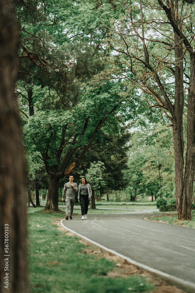 Fototapeta premium Walking and talking