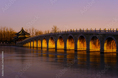 Sunset over the bridge