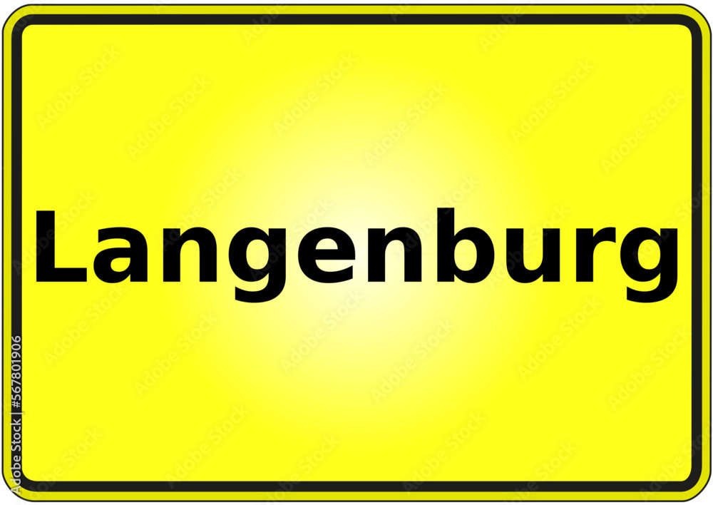 Stadteingangsschild Deutschland Stadt Langenburg