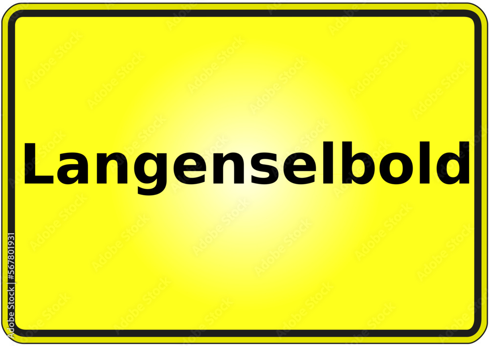 Stadteingangsschild Deutschland Stadt Langenselbold Stadteingangsschild Deutschland Stadt Langenselbold