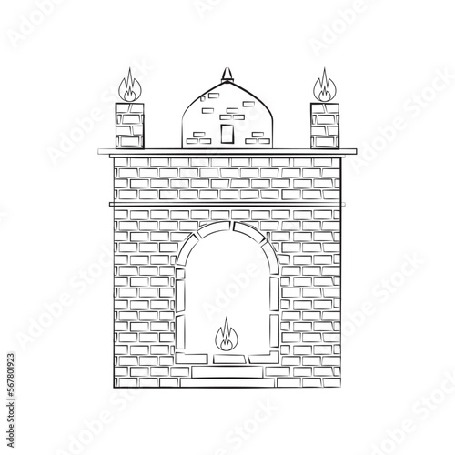 Ancient stone temple of Atashgah, Zoroastrian place of fire worship, Baku, Azerbaijan