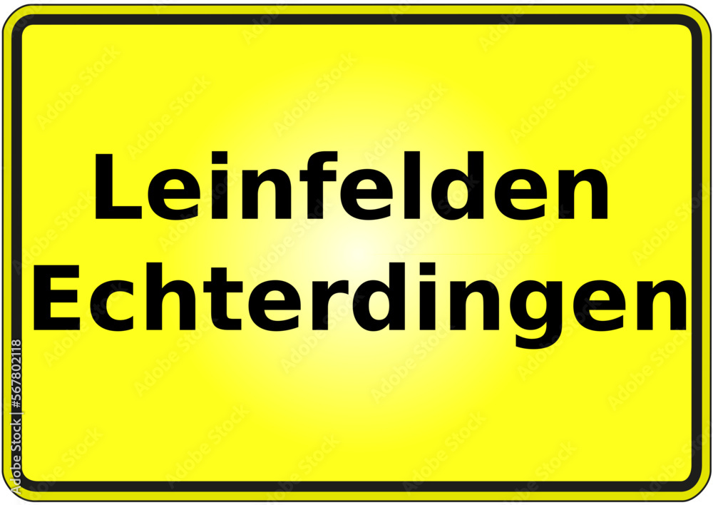 Stadteingangsschild Deutschland Stadt Leinfelden - Echterdingen. Stadteingangsschild Deutschland Stadt Leinfelden - Echterdingen.