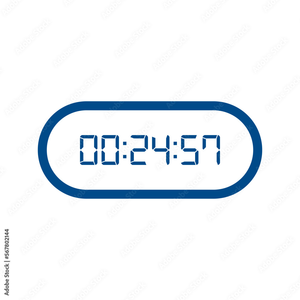 LED digital clock number isolated. Electronic figures for counter or calculator mockup interface design. LED digital clock number isolated. Electronic figures for counter or calculator mockup interface design.