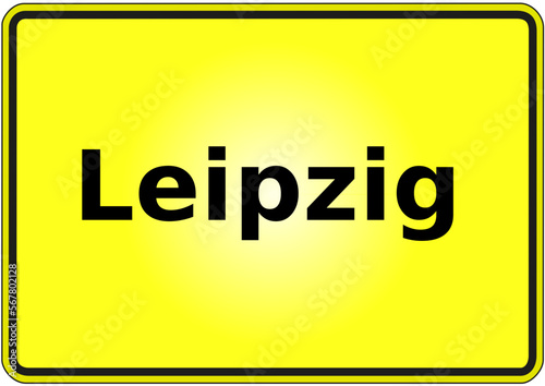 Stadteingangsschild Deutschland Stadt Leipzig