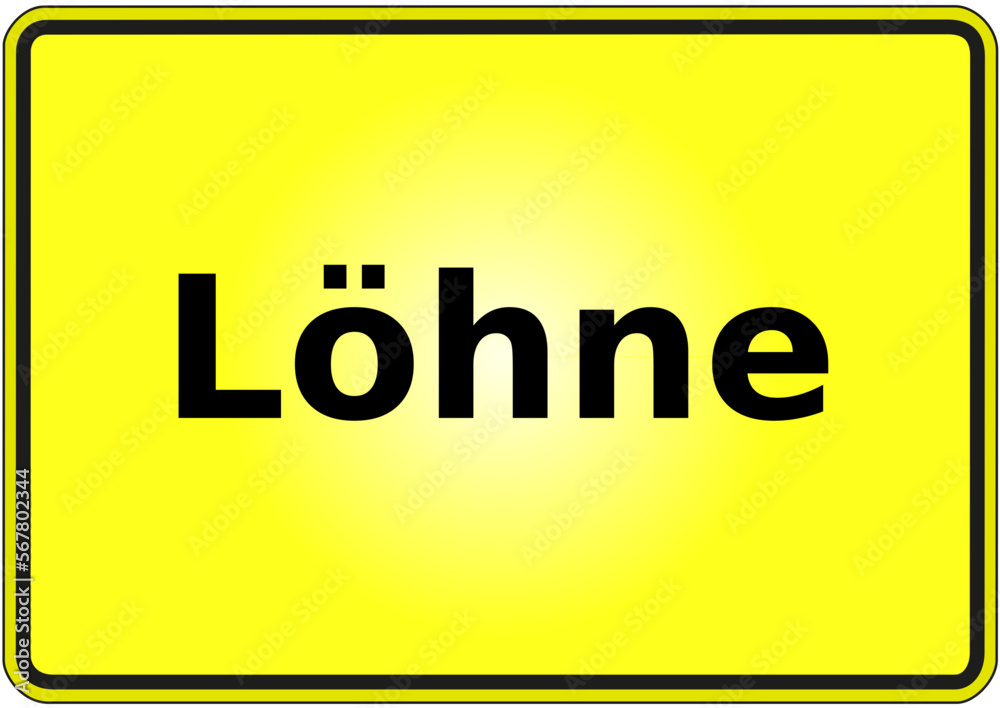 Stadteingangsschild Deutschland Stadt Löhne Stadteingangsschild Deutschland Stadt Löhne