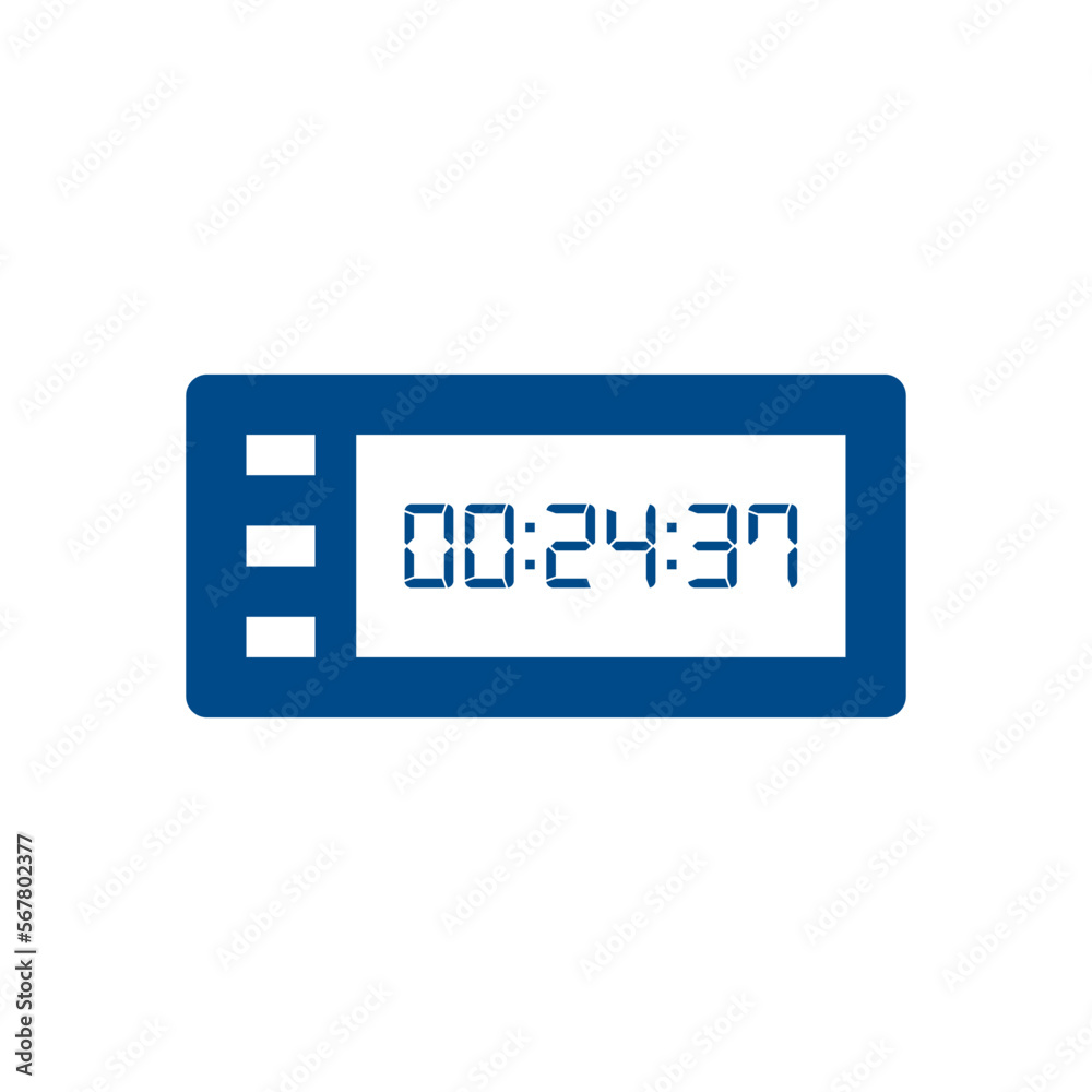 LED digital clock number isolated. Electronic figures for counter or calculator mockup interface design. LED digital clock number isolated. Electronic figures for counter or calculator mockup interface design.