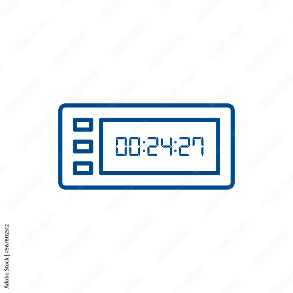 LED digital clock number isolated. Electronic figures for counter or calculator mockup interface design. LED digital clock number isolated. Electronic figures for counter or calculator mockup interface design.