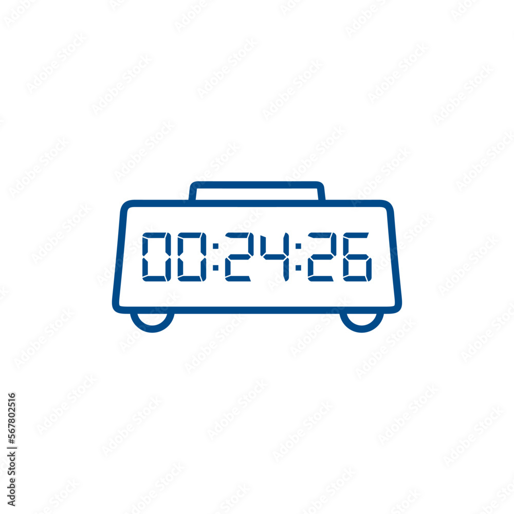 LED digital clock number isolated. Electronic figures for counter or calculator mockup interface design. LED digital clock number isolated. Electronic figures for counter or calculator mockup interface design.