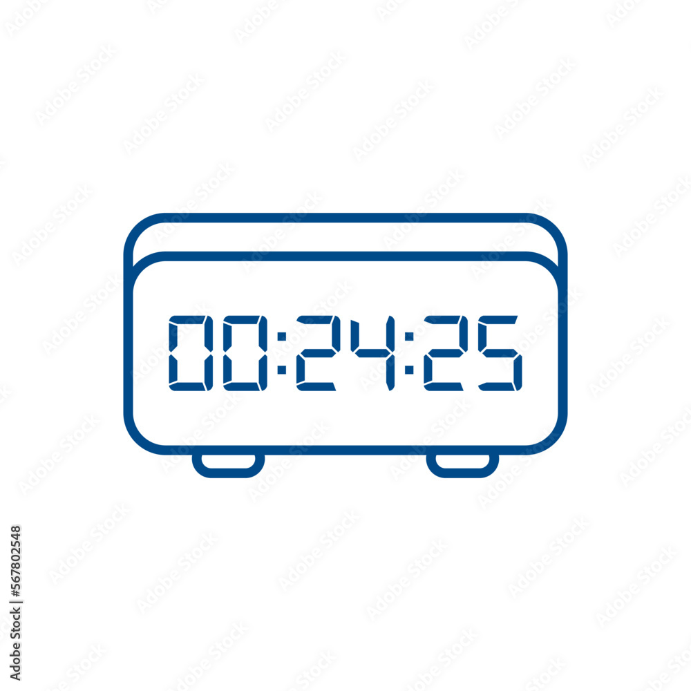 LED digital clock number isolated. Electronic figures for counter or calculator mockup interface design. LED digital clock number isolated. Electronic figures for counter or calculator mockup interface design.