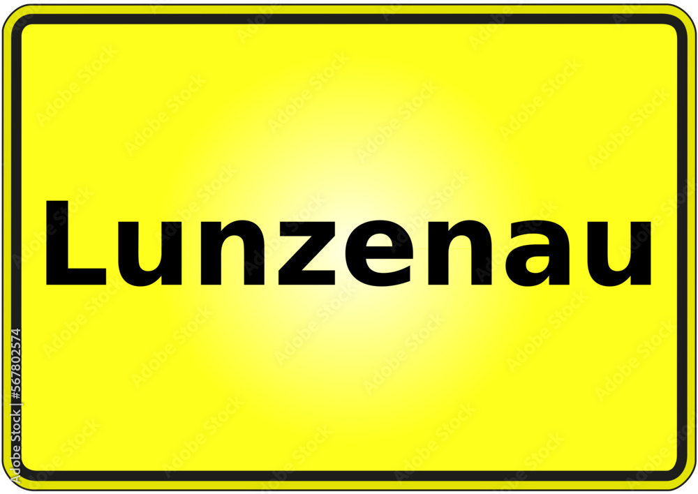 Stadteingangsschild Deutschland Stadt Lunzenau Stadteingangsschild Deutschland Stadt Lunzenau