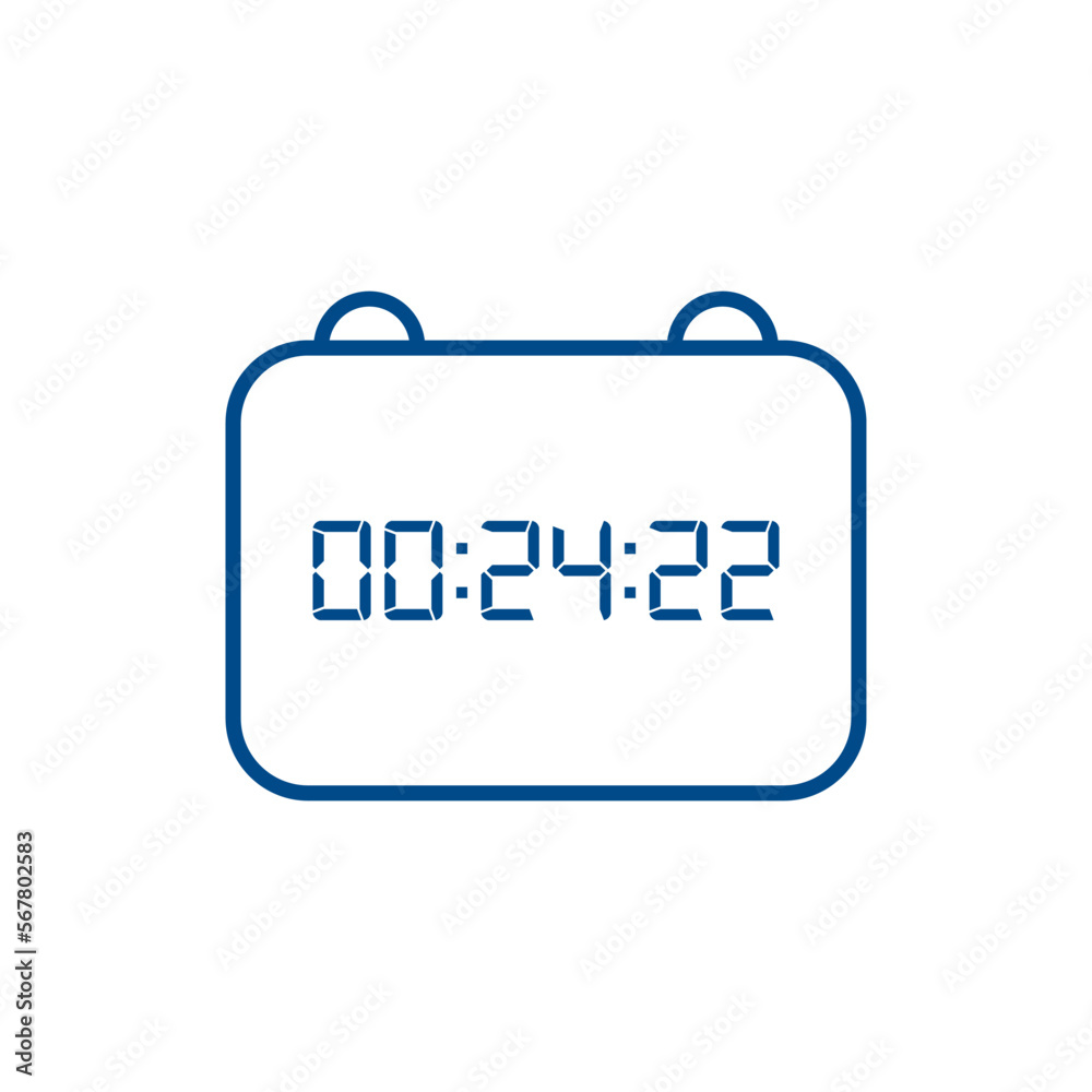 LED digital clock number isolated. Electronic figures for counter or calculator mockup interface design. LED digital clock number isolated. Electronic figures for counter or calculator mockup interface design.