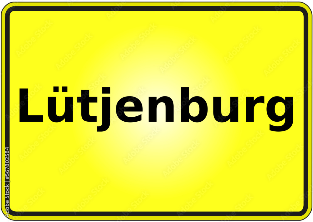 Stadteingangsschild Deutschland Stadt Lütjenburg Stadteingangsschild Deutschland Stadt Lütjenburg