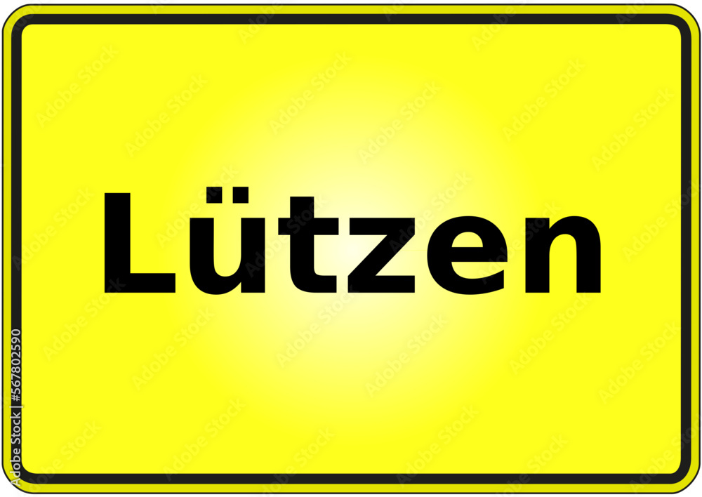 Stadteingangsschild Deutschland Stadt Lützen Stadteingangsschild Deutschland Stadt Lützen