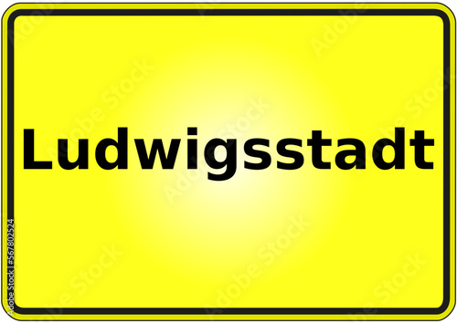 Stadteingangsschild Deutschland Stadt Ludwigsstadt