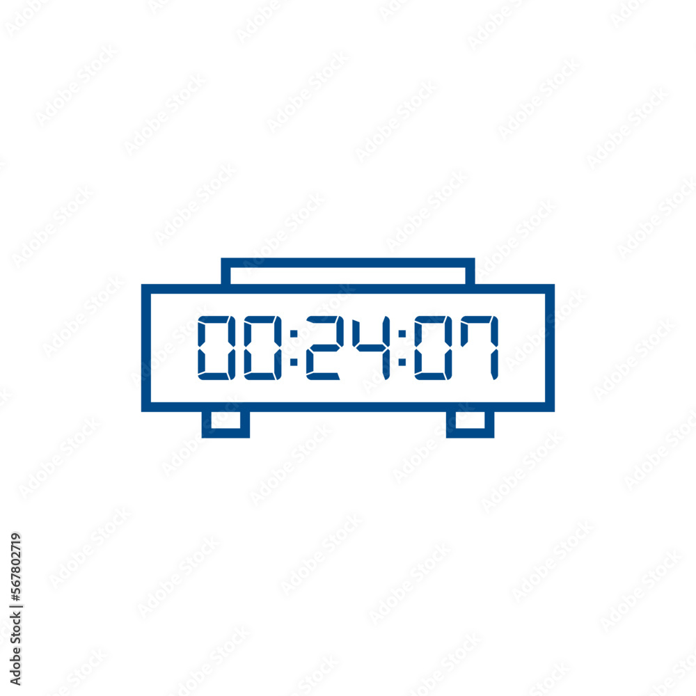 LED digital clock number isolated. Electronic figures for counter or calculator mockup interface design. LED digital clock number isolated. Electronic figures for counter or calculator mockup interface design.