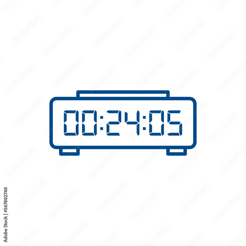 LED digital clock number isolated. Electronic figures for counter or calculator mockup interface design. LED digital clock number isolated. Electronic figures for counter or calculator mockup interface design.