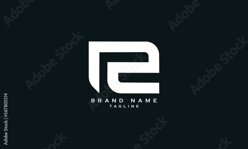 PEC, PE, EP, Abstract initial monogram letter alphabet logo design